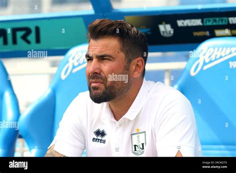 Adrian Mutu Head Coach Of Neftci In Action During The Pari Premier Cup