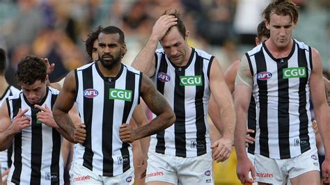 nathan buckley says collingwood players let the club down in loss to west coast eagles herald sun