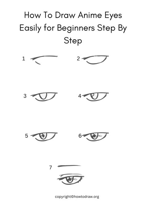How To Draw Anime Eyes Step By Step For Kids And Beginners