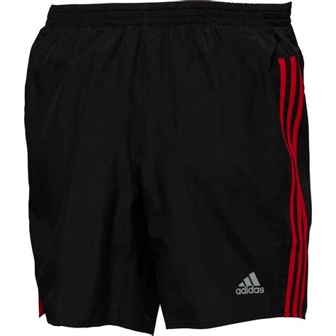 Buy Adidas Mens Response 3 Stripe Climalite Shorts Blackray Red