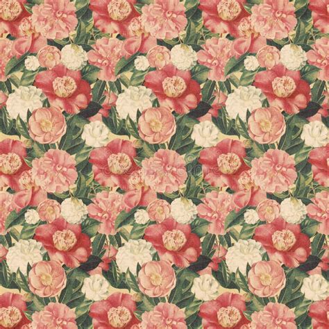 Vintage Style Floral Background With Pink Blooms Royalty Free Stock