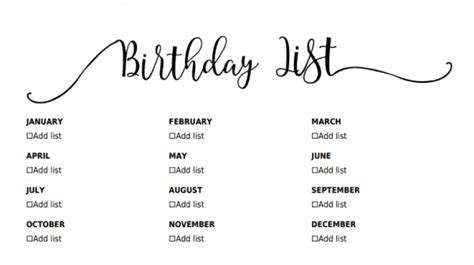 Editable Free Birthday Calendar Template Word 43 Birthday Calendar