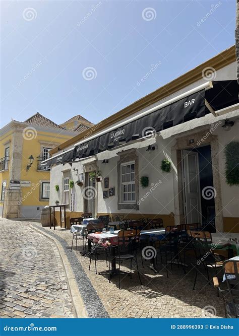 View Of Historical Street In The Old Town Faro Algarve Portugal