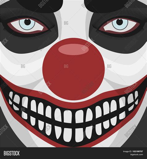 Evil Clown Smiling Vector And Photo Free Trial Bigstock