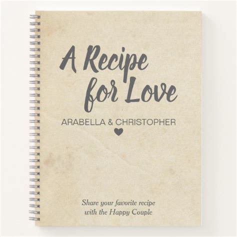 A Recipe For Love Wedding Keepsake Recipe Book In 2021