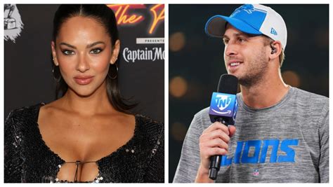 Jared Goffs Sports Illustrated Swimsuit Model Fiancée Christen Harper Watched The Lions Beat