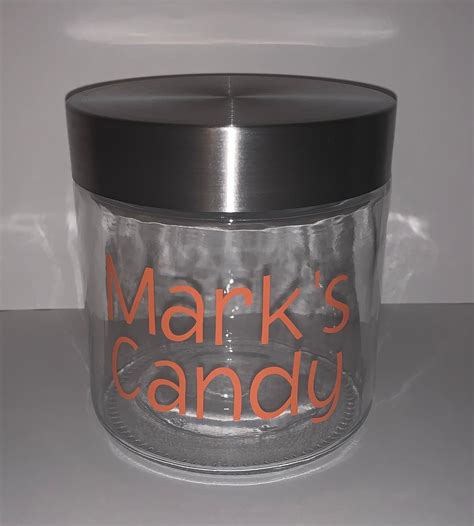 Personalized Glass Jars Candy Holder Cookie Jar Treat Etsy