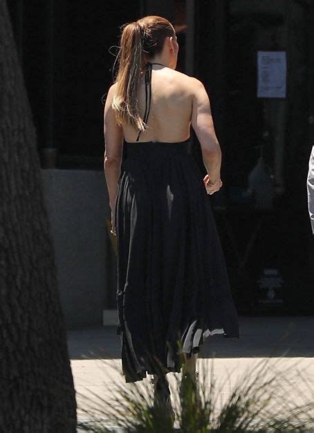 Jennifer Lopez In A Black Backless Dress On The Set Of Ben Afflecks
