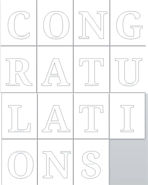 Printable Congratulations Banner Letters Your Printable Pdf