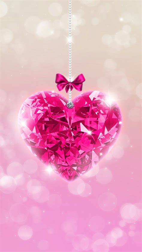 Pink Heart Sparkly Wallpaper Heart Wallpaper Iphone