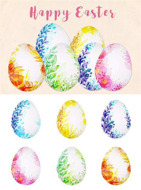 Watercolor Easter Eggs By Artness On Envato Elements Easter Paintings