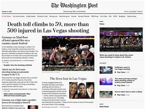 Las Vegas Shooting Coverage Leads News Outlets Around The World Las