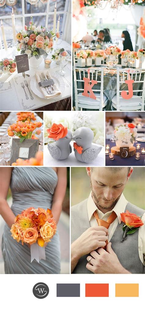 Top 10 Perfect Grey Wedding Color Combination Ideas For 2017 Trends Wedding Color Combos