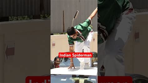 Shubman Gill Poses Spider Man Iconic Landing Pose At Spider Man Across