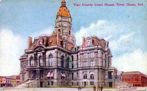 Terre Haute Postcards Vigo County Court House 2