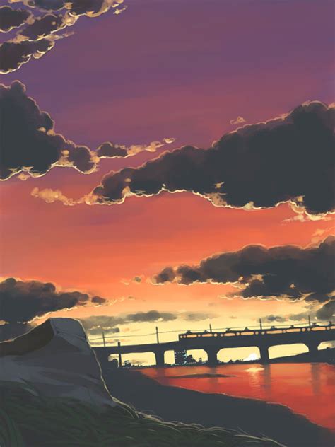 Akinbo Hyouka Fuyou Original Ground Vehicle Bad Id Bad Pixiv Id Bridge Cloud No Humans