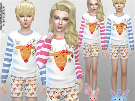 Sims 4 Ccs The Best Pyjama Winter Set By Pinkzombiecupcake