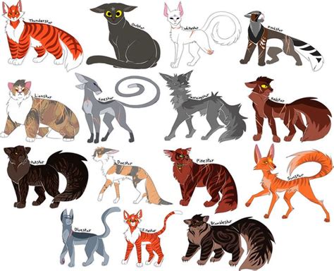 Every Thunderclan Leader Ever By Draikinator On Deviantart Warrior