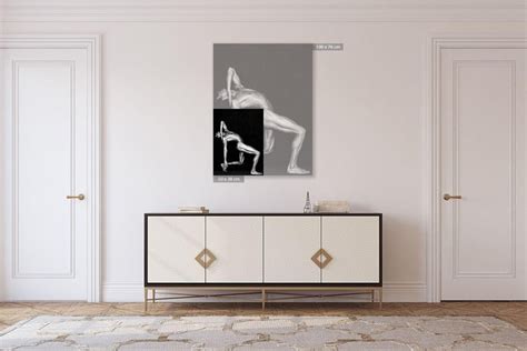 Klaus Kampert 110 03 98 More Typographic Creations Series Male Dancer Photograph For Sale