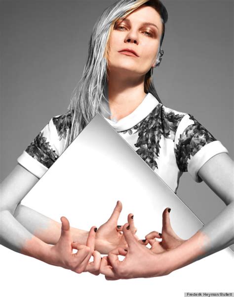 Kirsten Dunst Gray Hair Shoot Features Sullen Face Gang Signs Photos