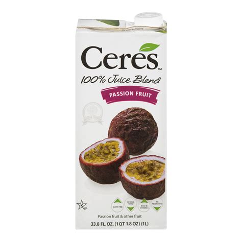Ceres Passion Fruit 100 Juice Blend 338 Fl Oz