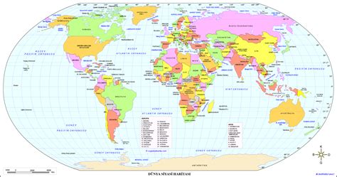 Dünya Dilsiz Haritası Levhalar WRHS