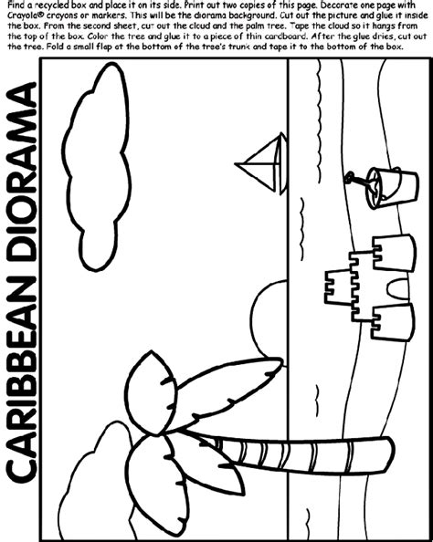 The caribbean has long since been a mainstay to visit, and it's easy to see why. Caribbean Diorama Coloring Page | crayola.com