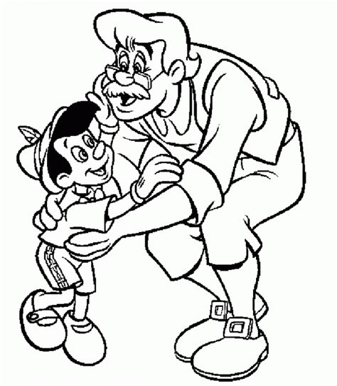 Pinocchio a wooden puppet coloring page free template. Free Printable Pinocchio Coloring Pages For Kids