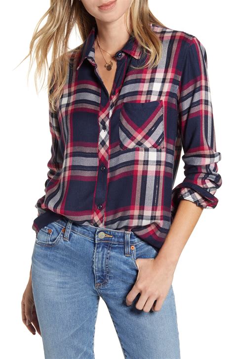 Rails Hunter Plaid Shirt (With images) | Rails hunter plaid shirt, Womens clothing tops, Flannel 