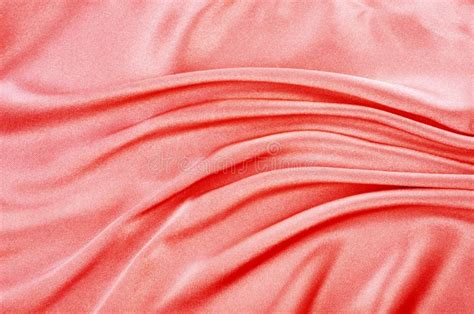 Beautiful Smooth Red Silk Drapery Textile Stock Image Image Of