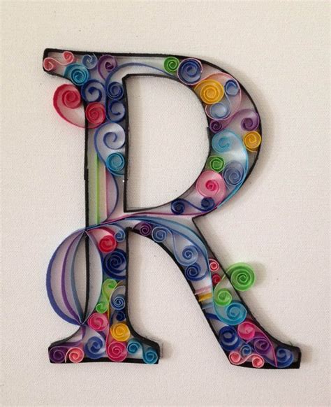 Paper Quilled Letter By Filledwithwhimsy On Etsy 3000 Quilling