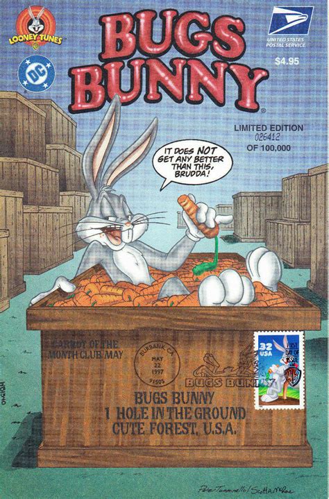 Usps First Day 3137 Bugs Bunny Looney Tunes Dc Comics 24 Pages Ltd Ed Burbank Ebay