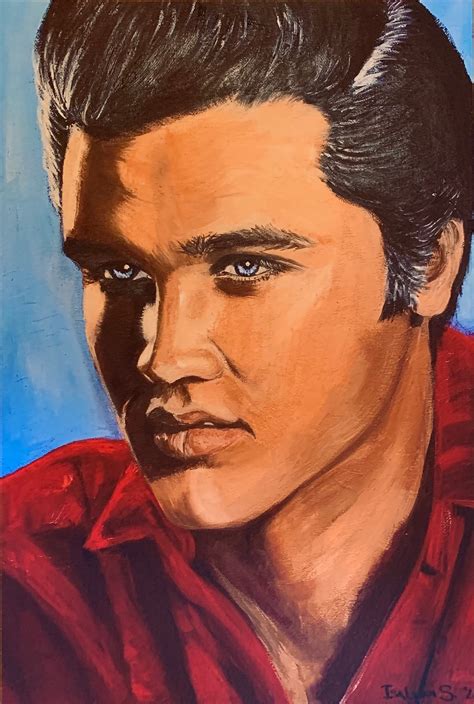 Elvis Presley Oil Painting Fine Art Giclee Print Celebrity Etsy