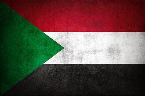 bandera de sudán con textura grunge foto premium