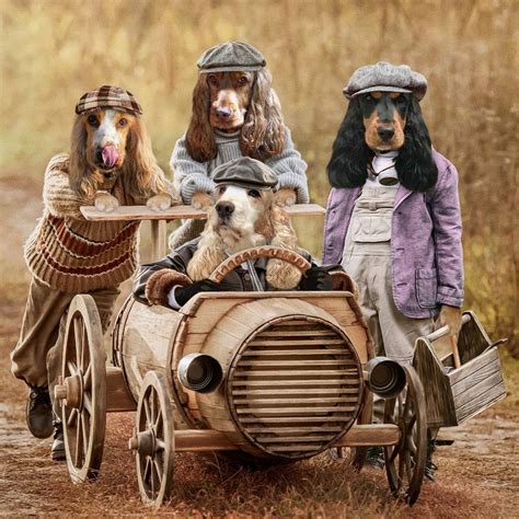 The Retro Racers Personalised Four Pet Poster Fable And Fang