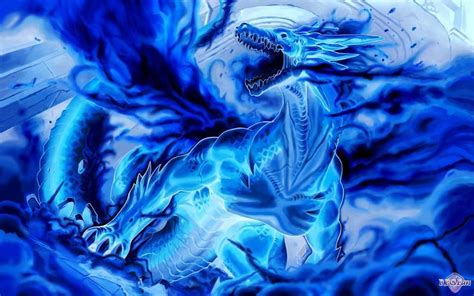 Blue Fire Dragon ~ All About Dragon World Dragon Tattoo Design Blue