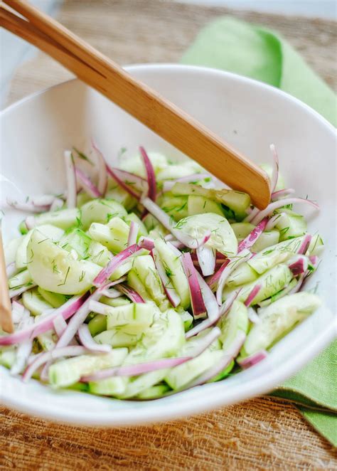 Sweet Cucumber Red Onion And Dill Salad Eat Yourself Skinny