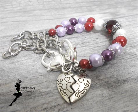 Mother Daughter Bracelet Set In Stainless Steel Mommy And Me Etsy