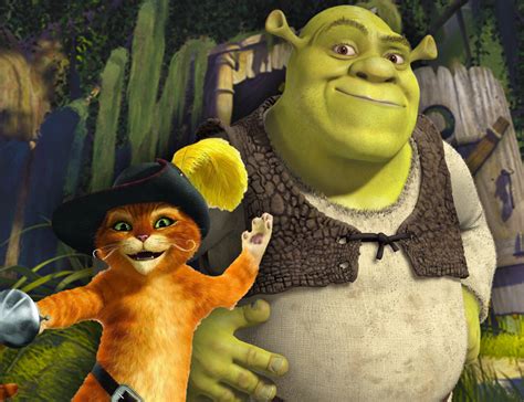 Dreamworks Reveals Animated Slate Shrek Puss In Boots Kung Fu Panda
