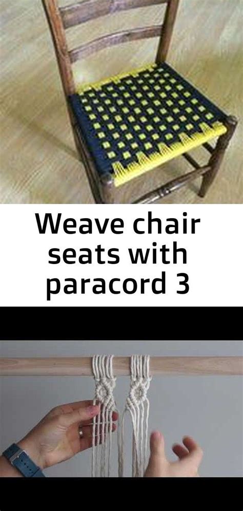 Maybe you would like to learn more about one of these? Weave chair seats with paracord 3 | Woven chair, Weaving, Seating