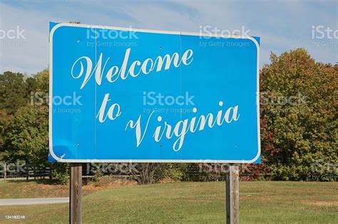Welcome To Virginia Sign Stock Photo Download Image Now Greeting