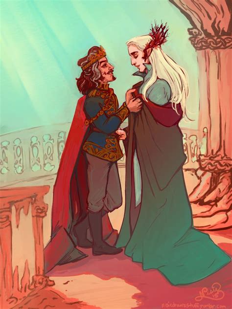 Bard X Thranduil In Better Days And Happy Times Nisie Draws Stuff