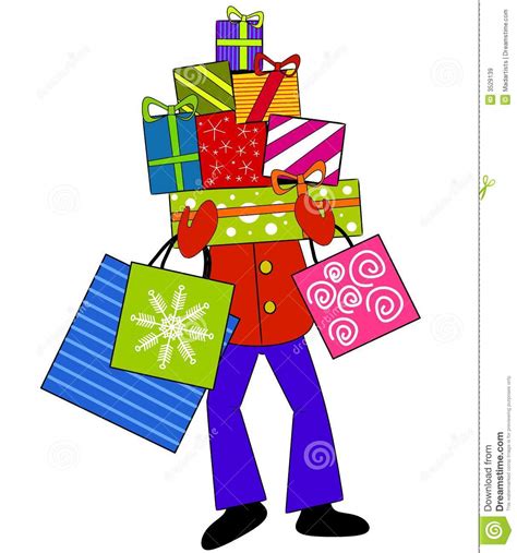 Carrying Christmas Presents Royalty Free Stock Images Image 3529139