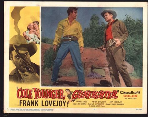 Cole Younger Gunfighter 8 Lobby Cards Verygood 1958 Abby Dalton