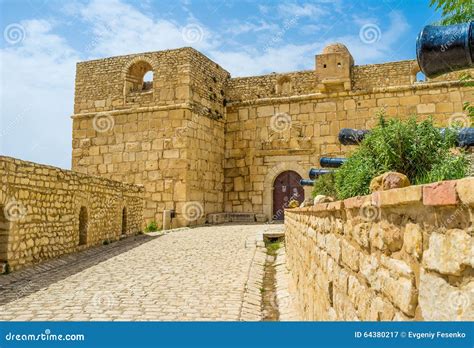 Die Festung Von El Kef Stockbild Bild Von Tunesien Kanone 64380217