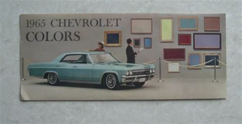 Nos 1965 Gm Dealer Chevrolet Color Chart Still New Original 1100