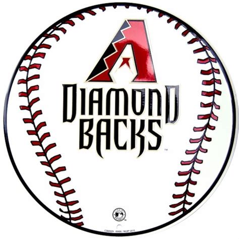 Arizona Diamondbacks Embossed Metal 12 Baseball Circle Sign Ebay