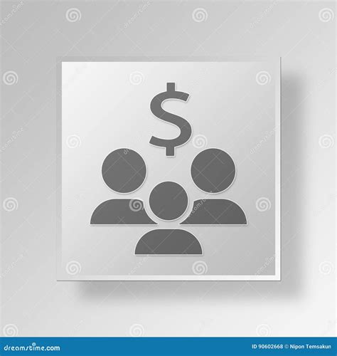 3d Finance Icon Business Concept Stock Illustration Illustration Of