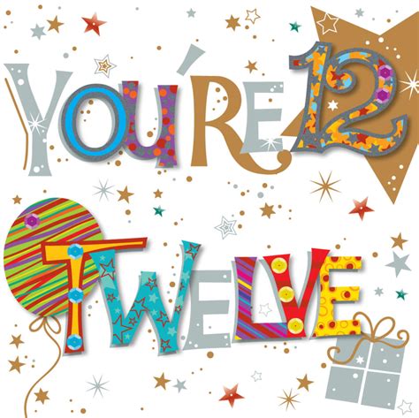 You Re Twelve Th Birthday Greeting Card Cards Love Kates