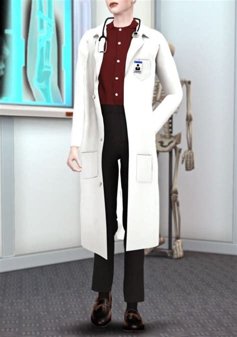 Minzza Minzza Dr Mika With Stethoscope New Mesh Men Sims 4
